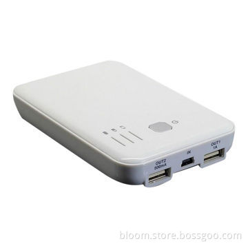Ultra Thin Dual USB Power Bank, 10000mAh with 4 Level Battery Indicator